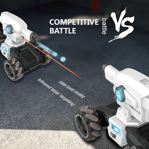  ماشین کنترلی شارژی لیزری نگهبان تیر ژله ای پرتاب کن Mecha Guardian Water Bomb Spray Car Remote Control 1:12 -اسباب بازی